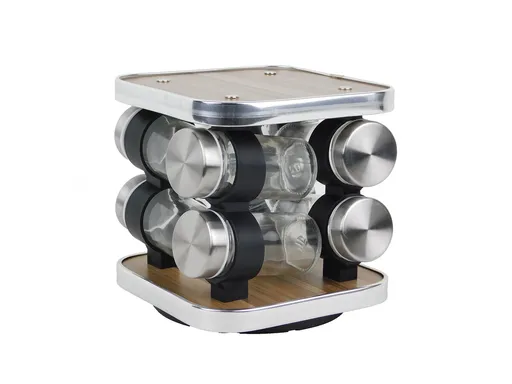 MAKRO - Sada koreničiek 8ks v stojane, nerez sklo umelá hmota