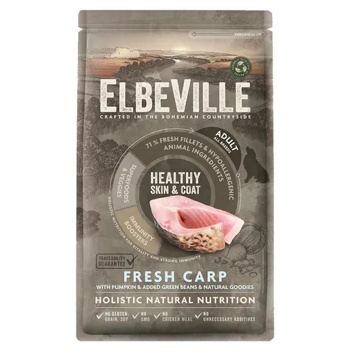 ELBEVILLE Healthy Skin and Coat Fresh Carp granule pre psov 1 kus, Hmotnosť balenia (g): 1,4 kg