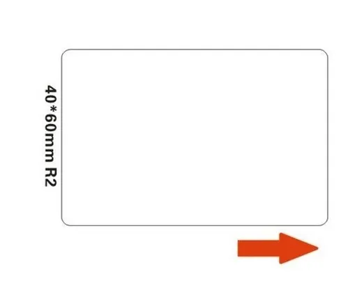 Niimbot A2A68651201, 40x60mm, 125ks, biele samolepiace štítky