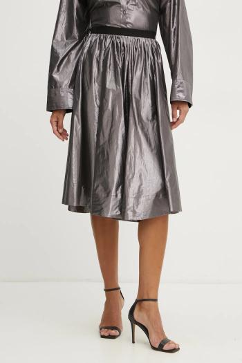 Sukňa Forte Forte fialová farba, midi, áčkový strih, 13592.my skirt