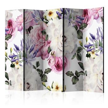 Paraván Floral Glade Dekorhome 225x172 cm (5-dielny)