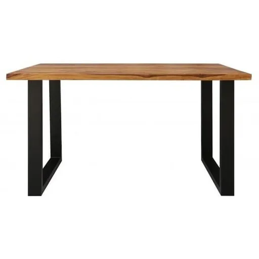 Jedálenský stôl s kovovými nohami 140x90 cm z masívu palisander TP-140