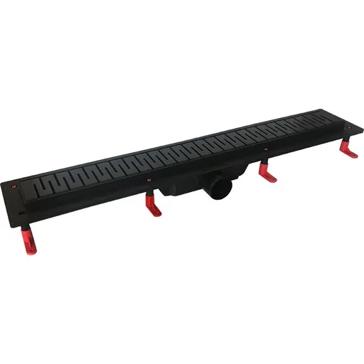 HOPA - Odtokový žľab Standardline BLACK - Dĺžka - 70, Variant roštu - Harmony OLPZLABST69BM