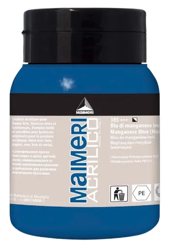 MAIMERI ACRILICO - Akrylové farby 385 - manganese blue hue, 0,5 L