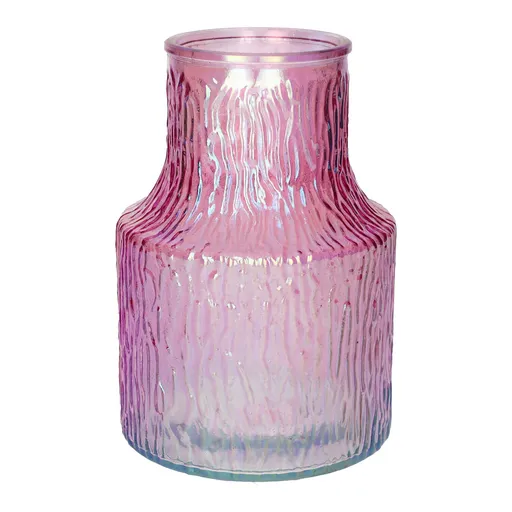 DUIF Sklenená váza POLINA 20cm ružová perleťová