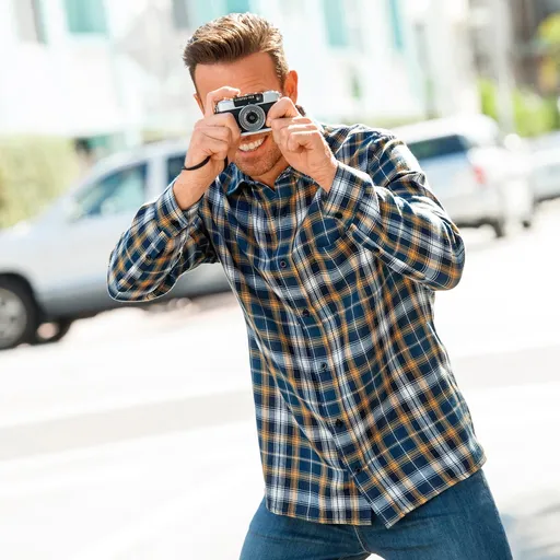 Extra dlhá flanelová košeľa s kockovaným vzorom