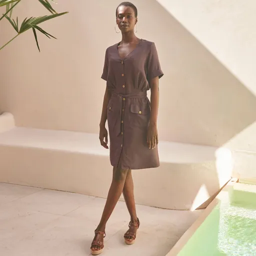 Safari šaty na gombíky