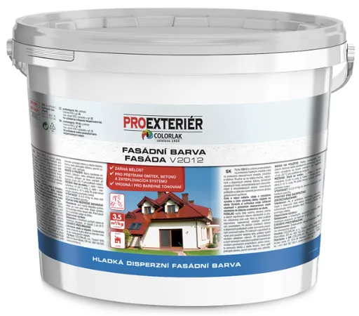 COLORLAK PROEXTERIÉR FASÁDA V2012 - Hladká fasádna farba biela 25 kg