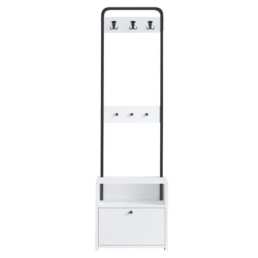 Vešiak s botníkom Quinn White and Black