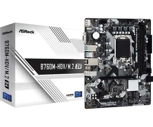 ASRock MB Sc LGA1700 B760M-HDV/M.2 D4, Intel B760, 2xDDR4, 1xDP, 1xHDMI, 1xVGA, mATX