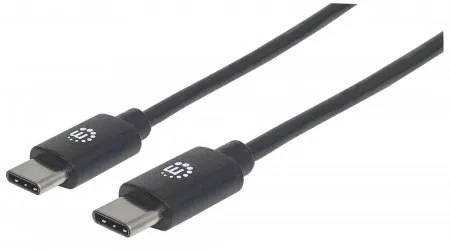 MANHATTAN kábel Hi-Speed USB-C, Type-C Male to Type-C Male, 2m, čierny
