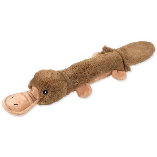 Hračka Dog Fantasy Recycled Toy vtákopysk s PET fľašou pískacia so šuštiacim chvostom 55cm