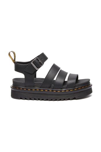 Kožené sandále Dr. Martens Blaire dámske, čierna farba, na platforme, DM31520001