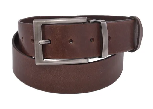 Pánsky kožený opasok 740-40-120 tmavohnedý hladký