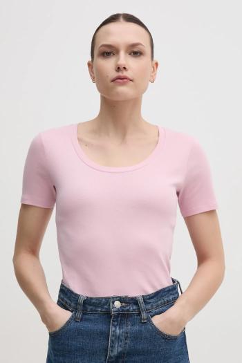 Bavlnené tričko United Colors of Benetton dámske, čierna farba, 3GA2D1066