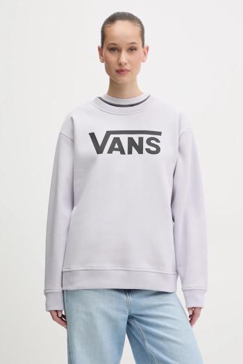 Mikina Vans dámska, fialová farba, s potlačou, VN000A5QUUI1