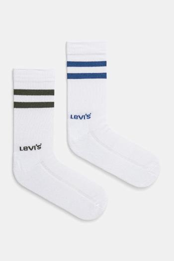 Ponožky Levi's 2-pak biela farba, 37157-1197