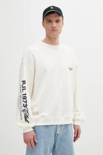 Bavlnená mikina Pepe Jeans COLVILLE CREW béžová farba, s nášivkou, PM582841