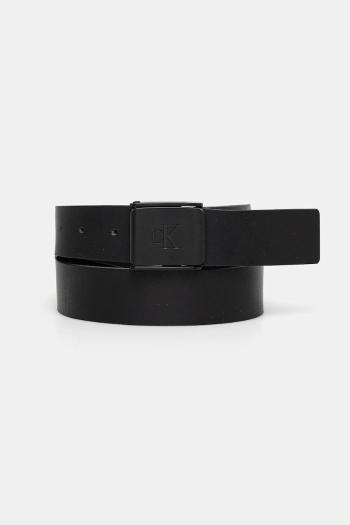 Kožený opasok Calvin Klein Jeans pánsky, čierna farba, LV04G7000G