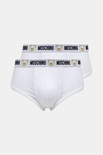 Slipy Moschino Underwear 2-pak pánske, biela farba, 13024406