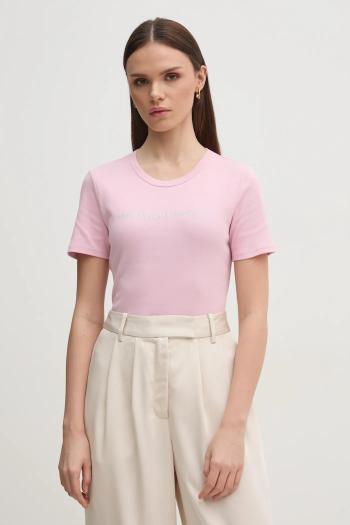 Bavlnené tričko United Colors of Benetton dámske, červená farba, 3GA2E16A2