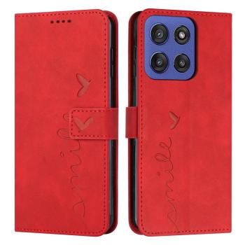 ART SMILE Peňaženkový obal s remienkom pre Motorola Edge 60 / Edge 60 Fusion červený