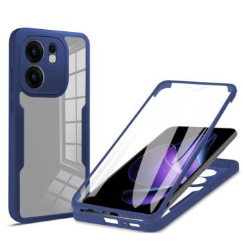 DUAL Obojstranný kryt s fóliou Oppo Reno13 F 5G modrý