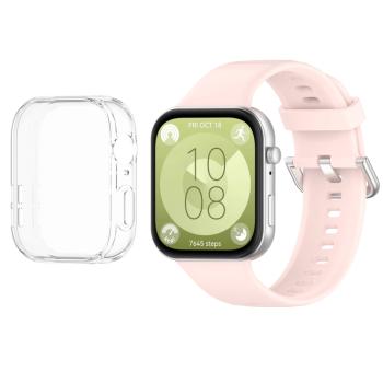 PROTEMIO COVER SET Remienok + obal na hodinky Huawei Watch Fit 3 svetloružový