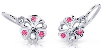 Cutie Jewellery Detské náušnice z bieleho zlata C2230-10-X-2 fuchsiová