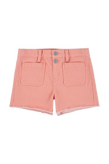 Detské bavlnené šortky Levi's DOUBLE SHANK SHORT oranžová farba, jednofarebné, nastaviteľný pás 3EM226