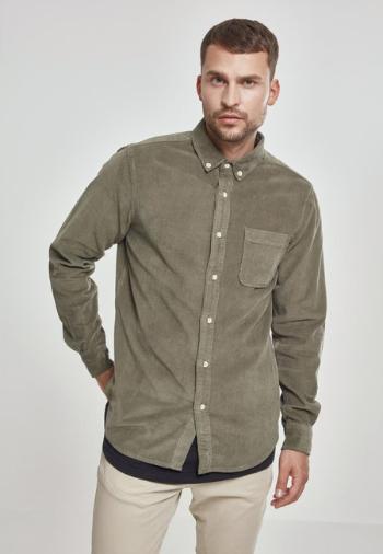 Urban Classics Corduroy Shirt olive - 4XL