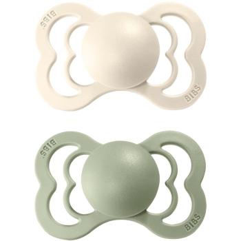 BIBS Supreme Natural Rubber Size 2: 6+ months cumlík Ivory / Sage 2 ks