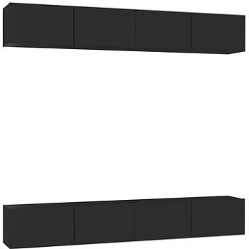 SHUMEE 4 ks čierna, 100 × 30 × 30 cm (3078746)