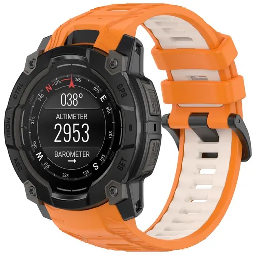 SPORTY Vymeniteľný silikónový remienok Garmin Instinct 3 50mm ORANGE STARLIGHT