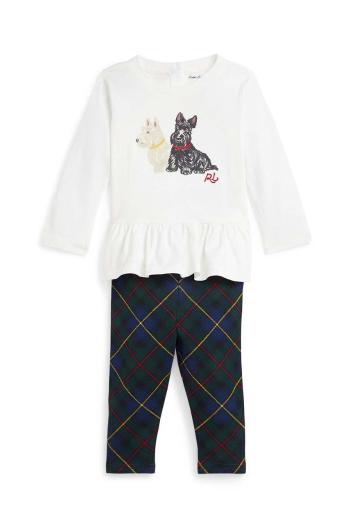 Detská súprava - blúzka a nohavice Polo Ralph Lauren biela farba, 310952377001
