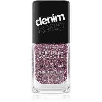 Gabriella Salvete Denim Story dlhotrvajúci lak na nechty odtieň 01 Glitter Jeans 11 ml