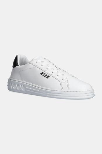 Kožené tenisky MSGM biela farba, 3740MS506 787