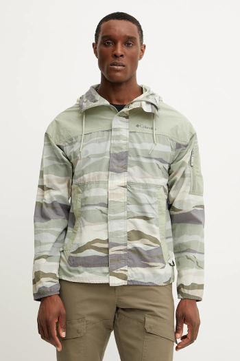 Turistická bunda Columbia Challenger Novelty Windbreaker zelená farba, 2116981