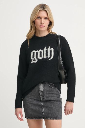 Vlnený sveter AllSaints GOTH dámsky, čierna farba, W079KB