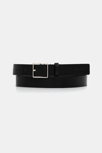Kožený opasok Calvin Klein dámska, čierna farba, K60K612923