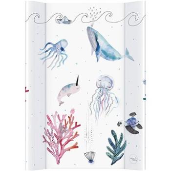 CEBA BABY Comfort prebaľovacia podložka s pevnou doskou 50 × 70 cm, Watercolor World Ocean (5907672335377)