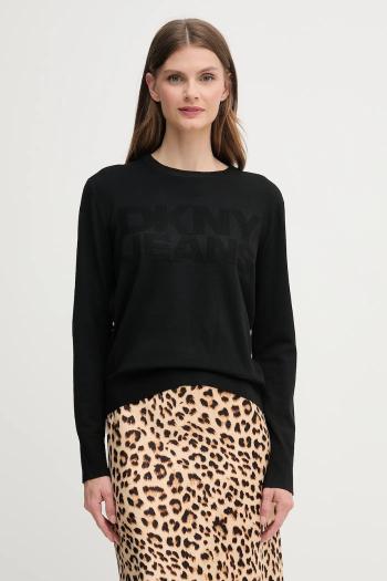 Sveter Dkny čierna farba, ľahký, DJ5R0646