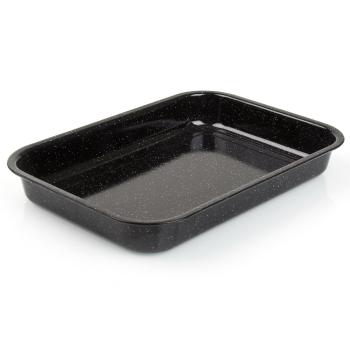 Banquet Vas de copt emailat CULINARIA Negru 42 x29 x 6 cm, L