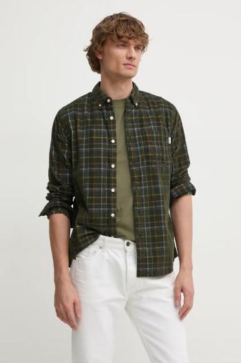 Menčestrová košeľa Pepe Jeans MAX zelená farba, regular, s golierom button-down, PM308721