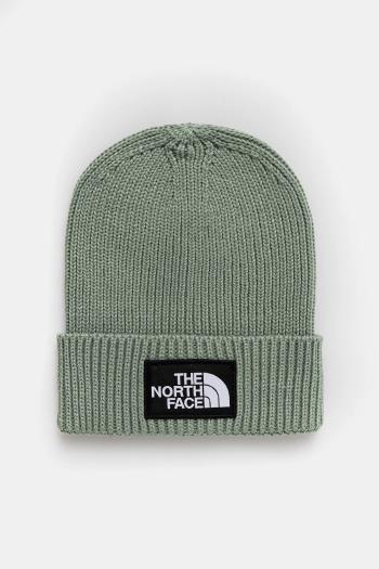 Detská čiapka The North Face KIDS TNF LOGO BOX CUFFED BEANIE zelená farba, NF0A8CGUBQ11