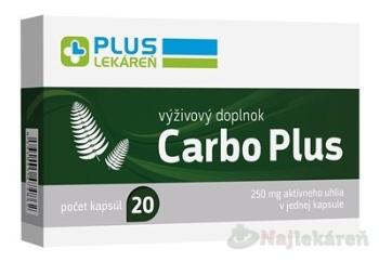 PLUS LEKÁREŇ Carbo Plus aktívne uhlie 250mg 20ks