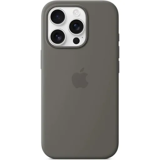 iPhone 16 Pro Max Silicone Case with MS - Stone Gr