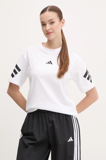 Bavlnené tričko adidas Future Icons dámske, biela farba, JE0238