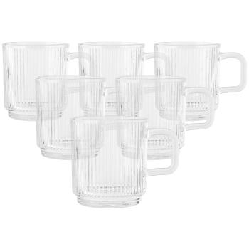 Altom Sklenený hrnček Selena 360 ml, sada 6 ks