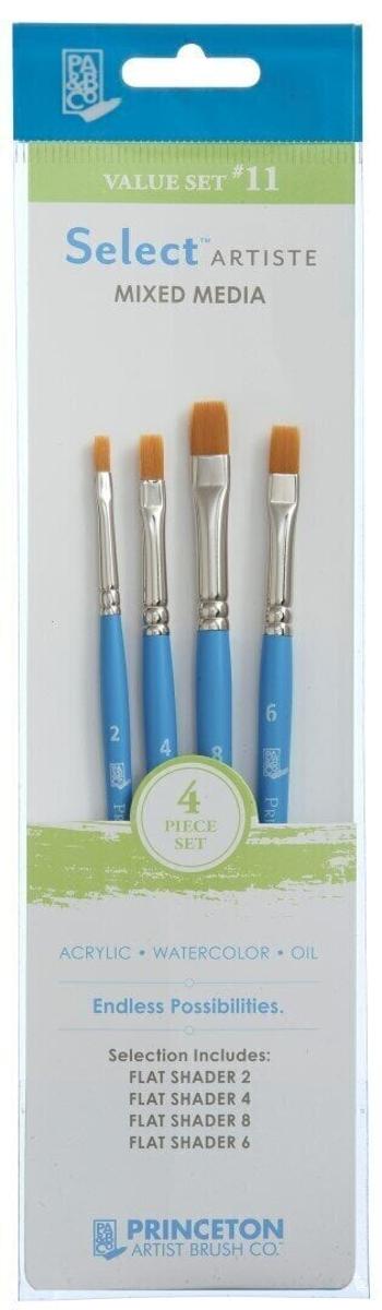 Princeton Brush Selectartiste Multi-Technique Sada plochých štetcov 4 ks